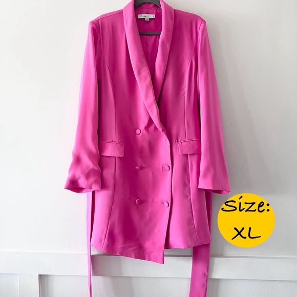 Adelyn Rae Dresses & Skirts - Adelyn Rae Pink Double Breasted Blazer Dress- XL 14/16